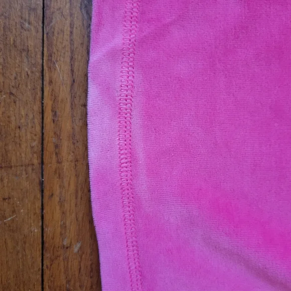 Juicy Couture Vintage Pant Women's Medium Hot Pink Velour Y2K Low Rise Wide Leg - Picture 8 of 11